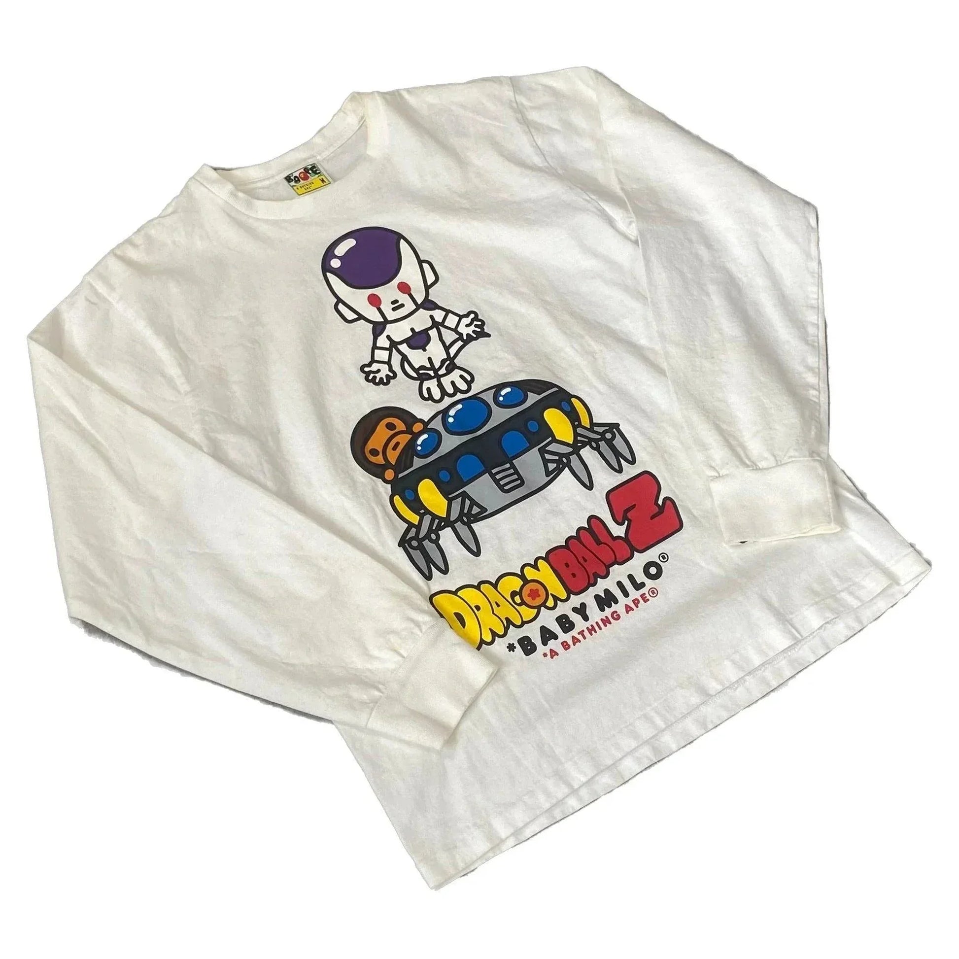 White A Bathing Ape (BAPE) x Dragonball Z Long Sleeve Tee - M | The Streetwear Studio