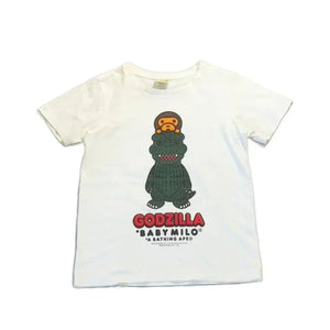 A Bathing Ape (BAPE) T-Shirt - White - S - Godzilla
