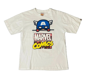 White A Bathing Ape (BAPE) x Marvel Tee - L | The Streetwear Studio