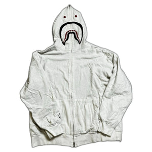 A Bathing Ape (BAPE) Zip Up Hoodie - White - XL